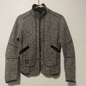 Gray Marled Zip-Up Women's Jacket